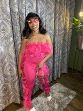 Load image into Gallery viewer, Pink Ruffled Tube Top & Pants Set