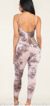 Load image into Gallery viewer, Low Back Tie Dye Brown & Cream Jumpsuit