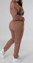 Load image into Gallery viewer, Comfy Brown Crop Top Jogger Set