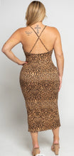 Load image into Gallery viewer, Plus Size Leopard Midi Dress