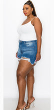 Load image into Gallery viewer, Plus Size Destroyed Denim Shorts