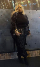 Load image into Gallery viewer, Plus Size High Waisted Black Ruffles Pants