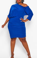 Load image into Gallery viewer, Plus Size Asymmetrical Off Shoulder Dress