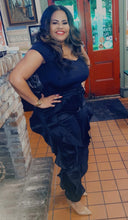 Load image into Gallery viewer, Plus Size High Waisted Black Ruffles Pants