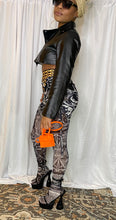 Load image into Gallery viewer, Black/White Mini Skirt With Stocking Set